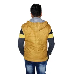 magic Men's & Boy's Reversible Sleeveless Hooded Jacket (Yellow) image 3