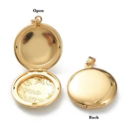 via mazzini 18K Real Gold Plated Wish Upon A Star Photo Locket Pendant with Chain for Women and Girls (NK0515) 1 Pc image 3