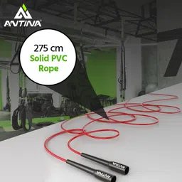 ANTINA Skipping Rope for Men and Women With Adjustable Height for Exercise Speed Skipping Rope (Length: 275 cm) (Red) image 3