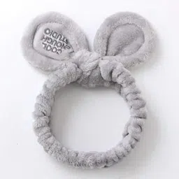 rkpm Girls Hair Band Wash Face Bath Spa Makeup Wrap Rabbit Ears Headband Soft Elastic (Gray) image 1