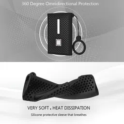 THE 4 Protective Silicone Case for Samsung T7 Portable SSD 1TB 2TB 500GB Anti-Scratch Lightweight Soft Sleeve Skin Cover (Black) image 5