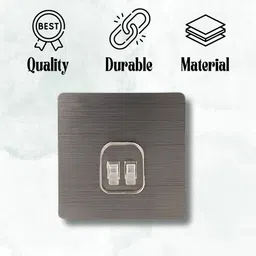 vaisag house Magic Plastic Self Adhesive Sticker Wall Hook Multi-Surface Hooks for Hanging Bathroom Self Corner Shelves Heavy Duty Hook Pack of 6 image 2