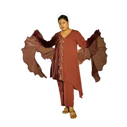 mamicha Noor-Gul Asymmetrical Co-ord Set image 1