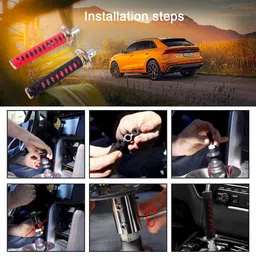 YOURKARTS.COM katna Desgin car Gear knob (Katana red 25 CM) (Specially for SUV), Stainless Steel, Brushed image 5