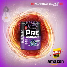 Muscle Elite Fitness Energizing Pre Workout with L-Arginine, L-Citrulline, Creatine Monohydrate, AAKG, Beta Alanine [30 Servings, Blueberry] image 5