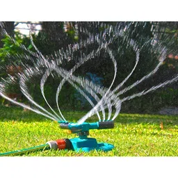 black olive Water Sprinkler Garden Pipe - Automatic 360° Garden Sprinkler Large Area Coverage Multipurpose Yard Sprinklers for Plant Irrigation and Kids Playing, Irrigation System Watering Plants image 2