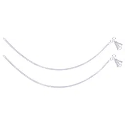 taraash 925 Sterling Silver Plain Anklet for Women image 2