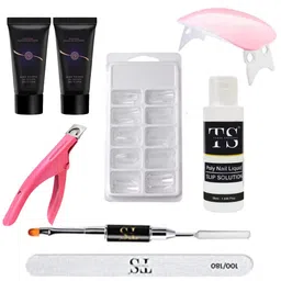 dudustrong THR3E STROKES Extension Set Kit with Slip Solotion UV Nail Lamp And Edge Cutter Acrylic Gel Poly Nail Gel Nail image 1