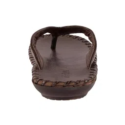 metro Men Thong Leather Chappal image 5