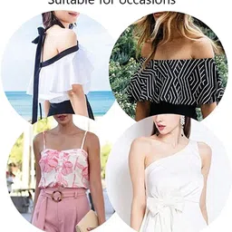 lpx � Women's Transparent Bra Straps free size Fabric Adjustable (2) image 4