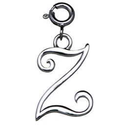 fourseven Jewellery 925 Sterling Silver Alphabet Letter Z Pendant Charm Pendant, Fits in Bracelets, Chains and Necklace for Men and Women image 1