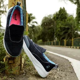 liberty Leap7x Oliva-5 Sports Non Lacing Walking Shoes for Women with EVA Sole | Suitable for Jogging, Gym, Outdoor | Woven Outsole | Memory Foam Insole | Comfortable & Durable image 2