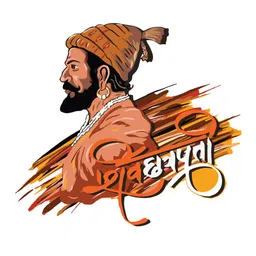 Masstone Shivaji Maharaj Wall Sticker Vinyl | Wall Stickers Home Chatrapati Shivaji Maharaj, (57x51 CM) | Wall Sticker for Living Room, Office | Motivational Wall Sticker for Students Pack of 1 image 1