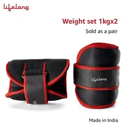 Lifelong Adjustable Ankle Weight for Running, Jogging, Cycling, Sand Filled, for Both Men and Women, 1 Kg and 2 Kg (Pair) image 3