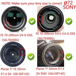 mostos ; brings superior 72mm Hood for Sony FE PZ 16-35mm F4(Not for 2.8) G,FE 16-35mm F4(Not for 2.8) ZA OSS,FE 70-200mm F4(Not for F2.8) G OSS,E PZ 18-105mm f/4.0 G OSS image 3