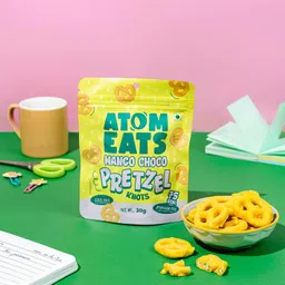 Atom Eats | Assorted Pretzels Power Pack - (Pack of 9) 30g Each | Combo Pack of Savoury, Chocolaty & Spicy Pretzels | Gourmet Gift Pack | Premium Snacking | Imported Quality Snacks | 270g image 5