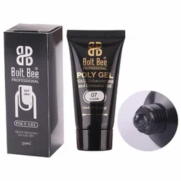 brille bee PolyGel Nail Extension Kit, 30g PolyGel with Spatula & Brush, 50ml Slip Solution for Professional Nail Extensions (Clear) image 4
