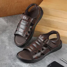 metro Men’s Leather Casual Open Comfotable Everyday Sandals image 2