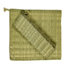 SMARTNCOOL Pooja Mat for Sitting Made by Kusha Grass,Madurkathi Aasana 24X24 Inches Square Shape & Holy Alternative to Velvet Puja Aasan (2) image 1