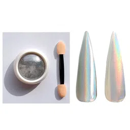 d.b.z. D.B.Z.® Chrome Nail Powder Mermaid Powder Pearl Holographic Nail Powder Unicorn Pigment for Nail Art with Sponge Tool image 4
