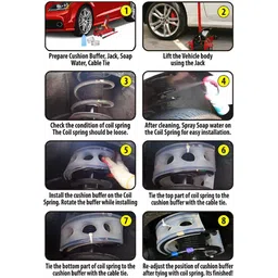 SELLERFLOR Car Coil Spring Buffer Cushion/Automotive Suspension Shock Absorber Performance Booster Kit Universal (FOR HYUNDAI, SIZE-D) image 3