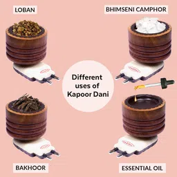 MANGALAM Wooden Kapur Dani - Bhimseni Diffuser | Essential Oil | Natural Oil | Bakhoor image 4