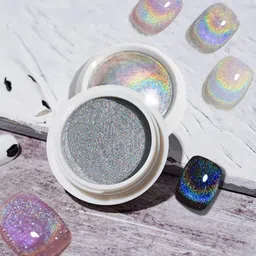 d.b.z. D.B.Z.® Chrome Nail Powder Mermaid Powder Pearl Holographic Nail Powder Unicorn Pigment for Nail Art with Sponge Tool image 3