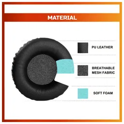 Crysendo 100mm Headphone Cushion for Beyerdynamic, AKG, Redgear Cosmo, JVC HARX700, Fi-re Boltt Blast, Boult Audio ProBass Ranger Headphones | Replacement PU Leather & Soft Foam Cushion (Black) image 4