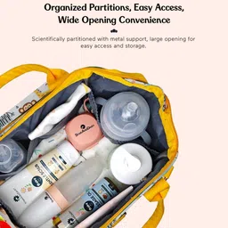 StarAndDaisy Bag for Mothers for Travel, Newborn Baby Diaper Bags with Insuleted Compartment & Multiple Pockets, 12 liter Enhanced capacity, Aesthetically Handcrafted with Love & Cuteness image 4