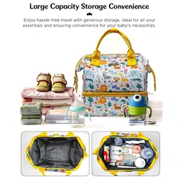 StarAndDaisy Bag for Mothers for Travel, Newborn Baby Diaper Bags with Insuleted Compartment & Multiple Pockets, 12 liter Enhanced capacity, Aesthetically Handcrafted with Love & Cuteness image 3
