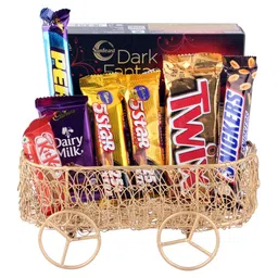 Astonished Retail Astonished Chocolate Gift Combo For Kids|Chocolate Gift Hamper For Diwali, Birthday, Holi, Rakhi, New Year, Christmas, Anniversary|Chocolates With Beautiful Basket, 1-400 G image 1