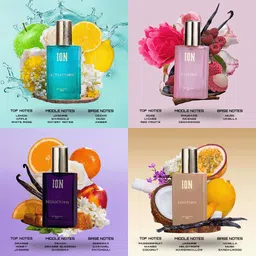 ion fragrances ION Exclusive Fragrances for Women - 120ml (4x30ml) Eau de Parfum | Long lasting Perfume Set | Fresh, Floral, Fruity & Tropical Notes | Travel-Friendly | Gift for Women image 2
