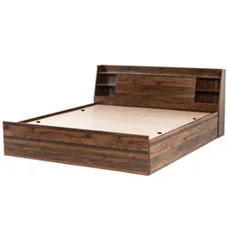 CASPIAN Engineered Wood Queen Size Wooden Bed (Asian Brown) | Modern & Classic Style Double Bed | Size 72 X 60 Inches | with 4 Shelves & 4 Detachable Storage Box| Durable Furniture for Home & Bedroom image 3