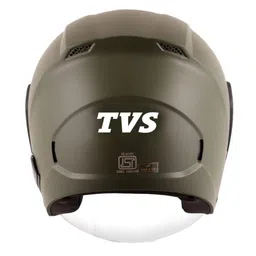 TVS Half Face Helmet for Men and Women, Green, Size M, ISI and DOT Certified image 2