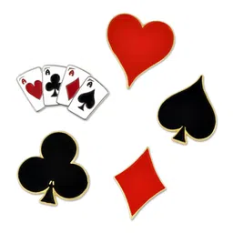 pinmart Playing Card Suit Enamel Lapel Pin image 1