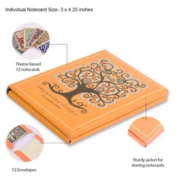 DOODLE Kalamkari Art -12 Notecards,Thank you Notecards, Greeting Cards, Notecards for all Occasions, Gift For Her image 4