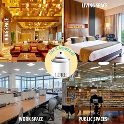 Lure Room Freshener | Air Freshener for Home And Office - Oud & Saffron,Aqua Fresh,Greenvally,Floral Mist (220ml Each, Pack of 4) image 5