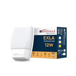 INVENTAA Exla 12W Outdoor Wall Lights|Outdoor Lights Waterproof-Bulkhead Light with 2 Years Replaceable Warranty-Wall Lights for Outdoor Home|Durable Balcony Lights(White- Warm White) image 1