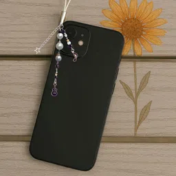 Pack of 2 Cute Keychain Charms Aesthetic Y2K Keychain Accessories Beaded | Mobile Charm Lanyard With Clear Crystal And Acrylic Beads image 3