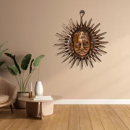 craftearth - crafting your curiosity Surya Dev Wall Hanging Idol – Compact Antique Finish – G-175-B image 4