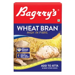 Bagrry's Wheat Bran 500 gm Box| High in Fibre & Protein | Helps Reduce Cholesterol & Manages Weight | Good Digestive Health | Add to Atta for Fibre Rich Roti, & Many other Dishes image 1