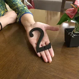 a10shop Motif 4-Inch Brass Metal Letters Mailbox Decor Address Signs For Houses Outdoor Wall Decor Mailbox Numbers House Address Numbers For Outside Address Sign for Door Numbers (Satin Black, Number 2) image 2