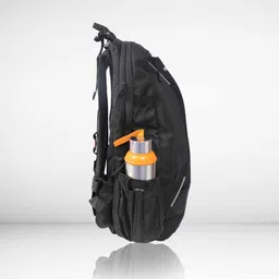 tvs Large Laptop Backpack for Men in Black with Spacious Compartment Can Accommodate Devices Upto 15"|Waterproof SBS Zippers Hydration Backpack with Bright Red Rain Cover, College Bag image 2