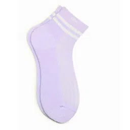 neska moda Women's Cotton 1 Pair Ankle length Socks (Purple)-S1917 image 2