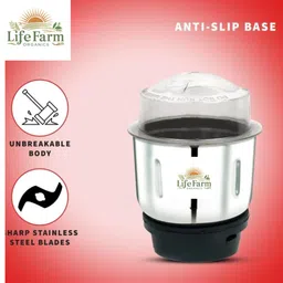 Mixer Grinder Chutney Jar, 400ml, suitable for Bajaj, Havells, Crompton, Lifelong, Sumeet, and others LIFE FARM ORGANICS image 3