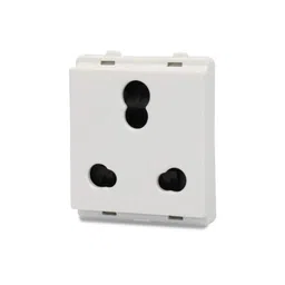 Schneider electric Plastic Livia-10A/16A 3 Pin Socket with Shutter - White (Pack of 10) image 3