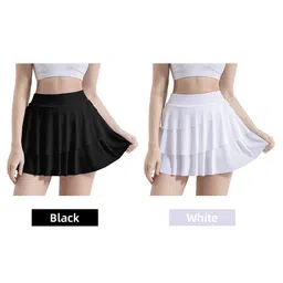 eryue Women Athletic Skorts 2 Layer Tennis Golf Skirts with Shorts Active Skirt Sports Workout Shorts with Po et image 4