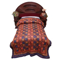 SVT Cotton Rajasthani Traditional Jaipuri Single Razai/Quilt/Blanket/Ac Comforter - Single Bed (Multi), 200 TC image 2