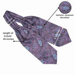 the tie hub Empire Purple Paisley Cravat For Men image 4