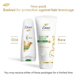 Dove Hair fall^ Rescue 1-min Conditioner with Bio-Protein Care and Amino Protein for weak and breakage prone hair,for upto 72 hours* of effortlessly detangled, stronger hair | 175ml image 3